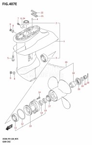 DF20A From 02002F-040001 (P01 P40)  2020 drawing GEAR CASE (DF20A:P01)