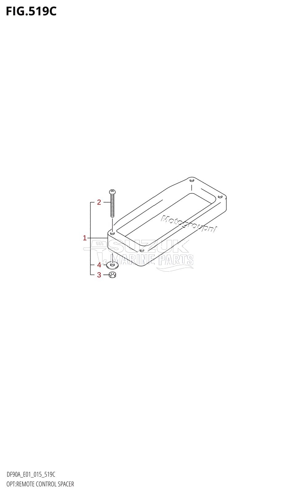 OPT:REMOTE CONTROL SPACER (DF90ATH:E01)