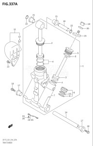 15002Z-410001 (2014) 150hp E01 E40-Gen. Export 1 - Costa Rica (DF150ZG) DF150ZG drawing TRIM CYLINDER