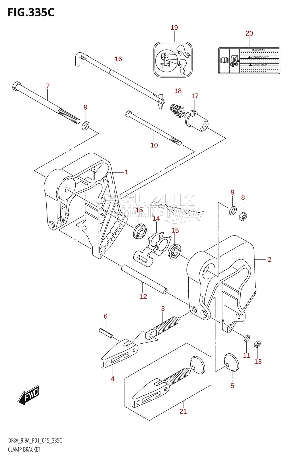 CLAMP BRACKET (DF9.9A:P01)