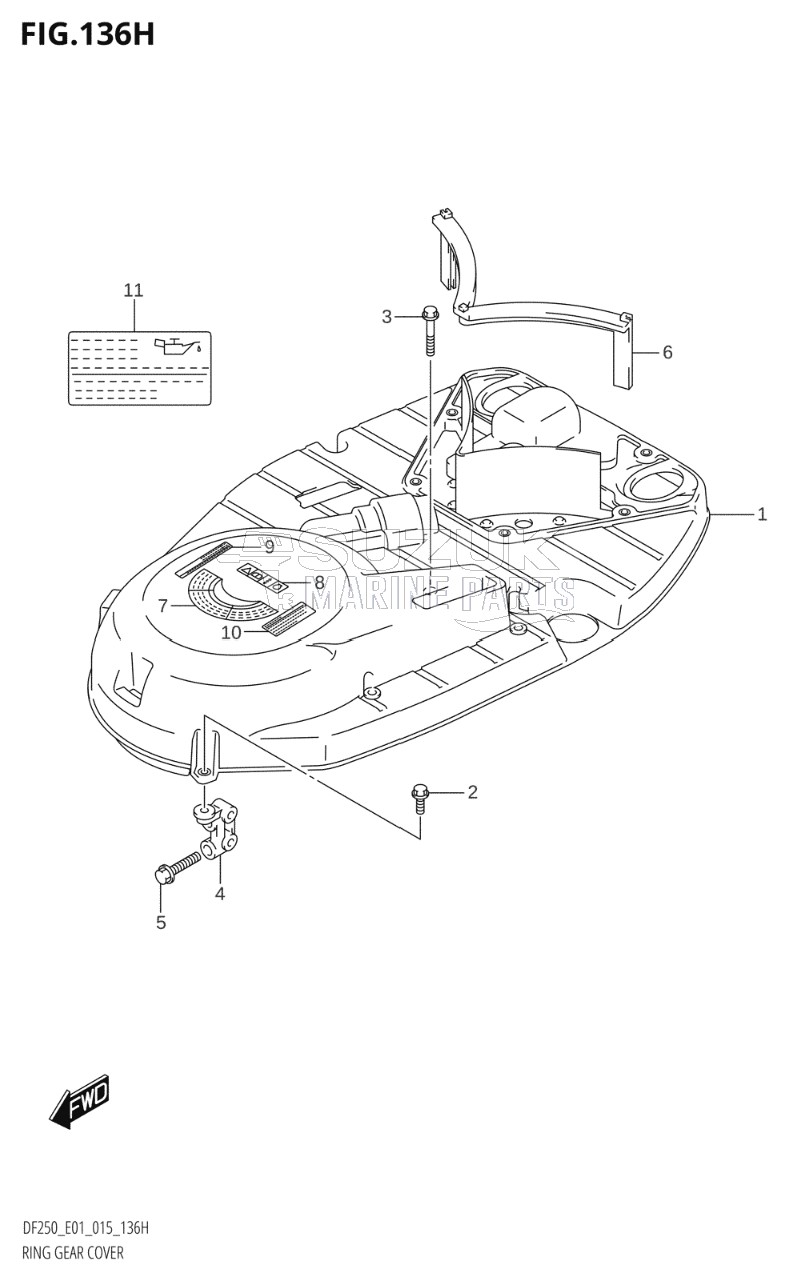 RING GEAR COVER (DF225Z:E40)