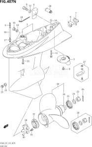 06002F-410001 (2014) 60hp E01 E40-Gen. Export 1 - Costa Rica (DF60A  DF60AQH  DF60ATH) DF60A drawing GEAR CASE (DF50AVT:E01)