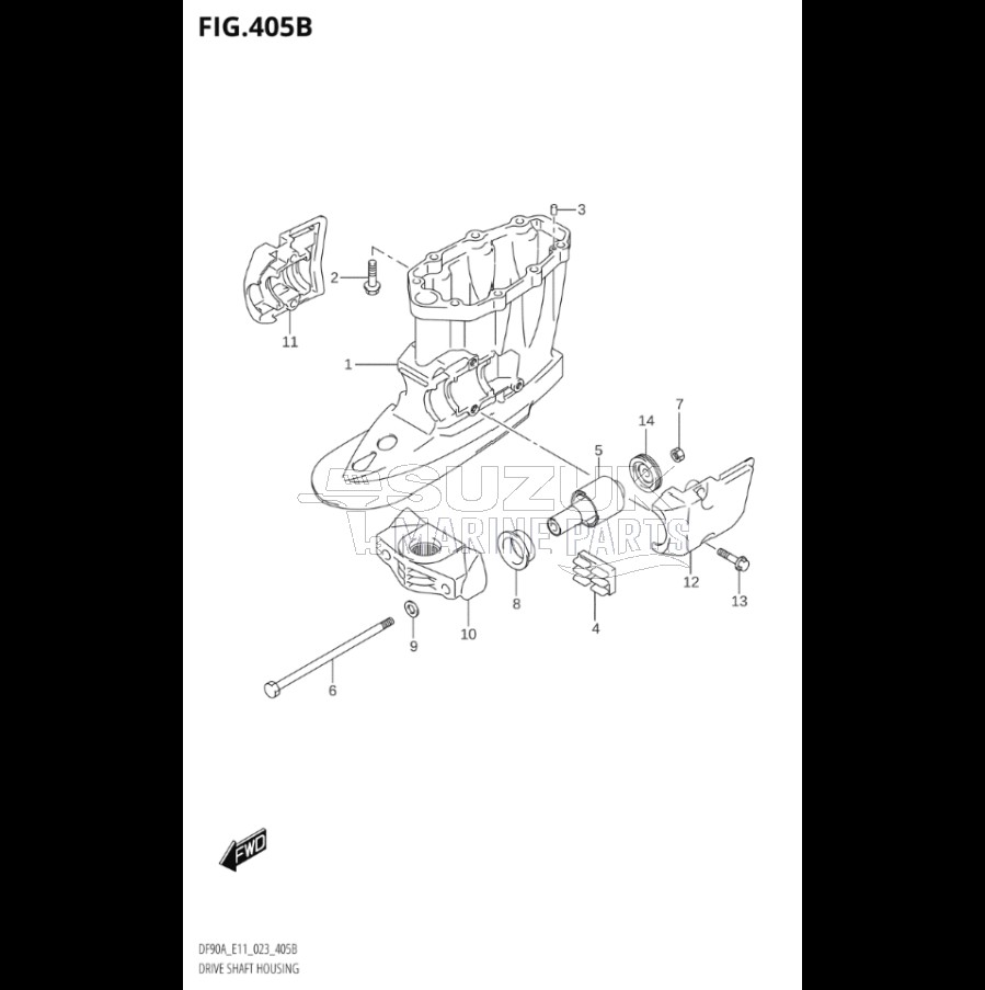 DRIVE SHAFT HOUSING (SEE NOTE)