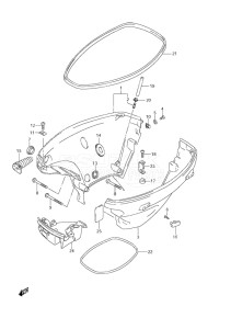 Outboard DF 9.9 drawing Side Cover