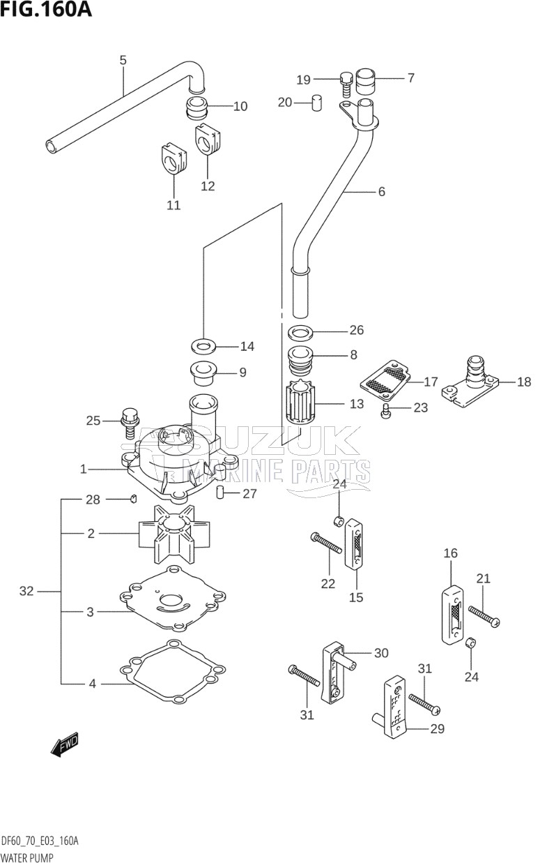 WATER PUMP (W,X,Y,K1,K2,K3,K4,K5,K6,K7)