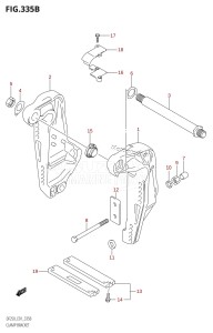 DF250 From 25001F-421001 (E01)  2004 drawing CLAMP BRACKET (L-TRANSOM)