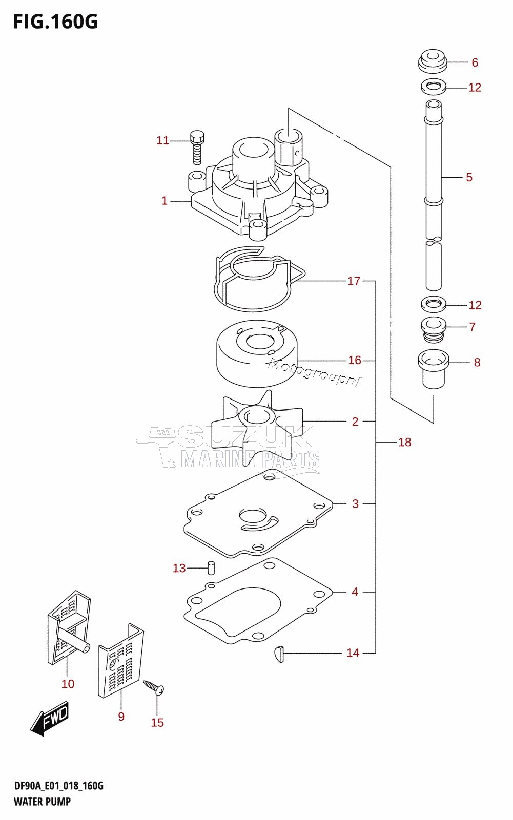 WATER PUMP (DF100B:E01)