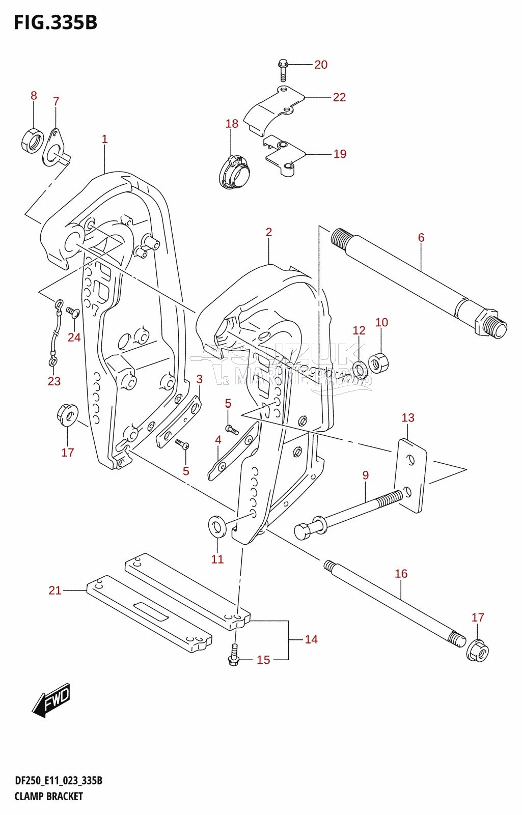 CLAMP BRACKET (X-TRANSOM,XX-TRANSOM)