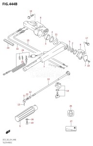 DF25 From 02503F-410001 (E03)  2014 drawing TILLER HANDLE (DF25Q:E03)