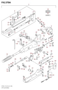 DF115Z From 11502Z-210001 (E01 E40)  2012 drawing OPT:TILLER HANDLE