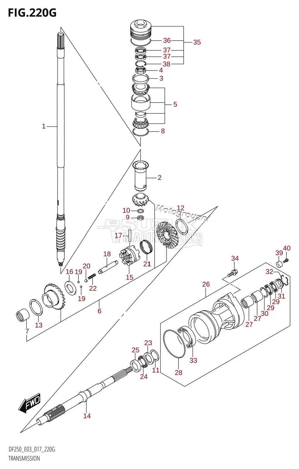 TRANSMISSION (DF250ST:E03)