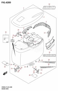 DF250A From 25003P-340001 (E11 E40)  2023 drawing ENGINE COVER ((021,022,023):DF250A)