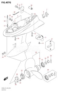 04004F-040001 (2020) 40hp E34-Italy (DF40AST) DF40A drawing GEAR CASE (DF50AVTH:E01)