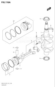 00994F-510001 (2005) 9.9hp P01-Gen. Export 1 (DF9.9A  DF9.9AR) DF9.9A drawing CRANKSHAFT