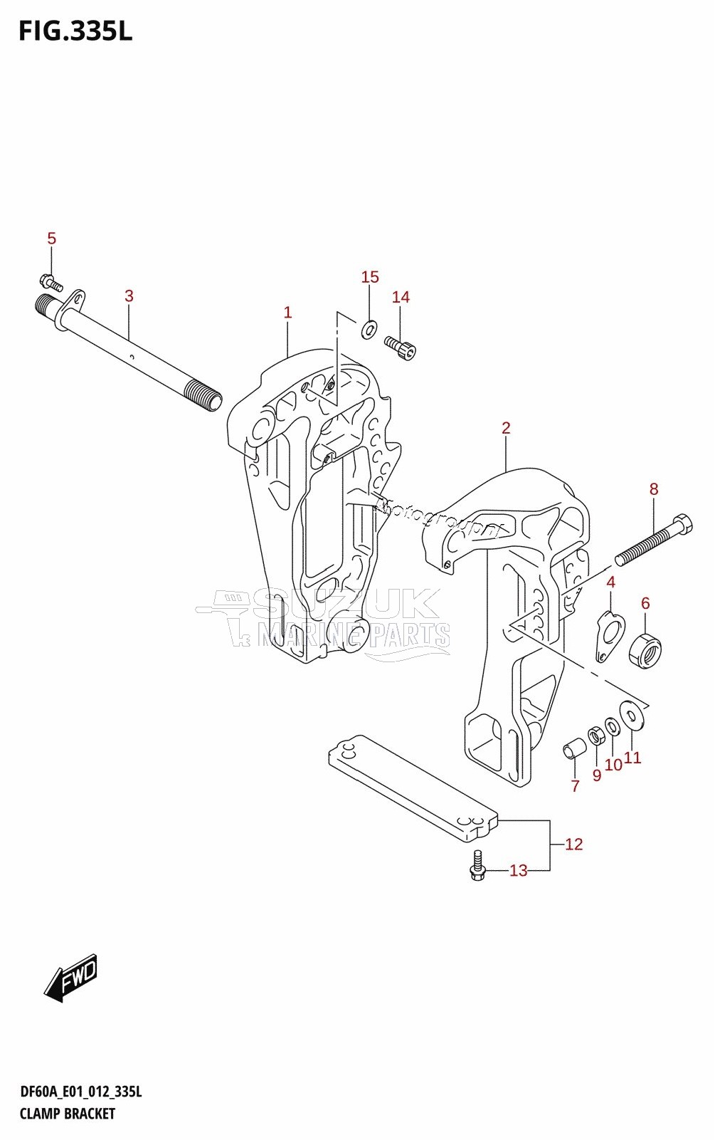 CLAMP BRACKET (DF60ATH:E40)