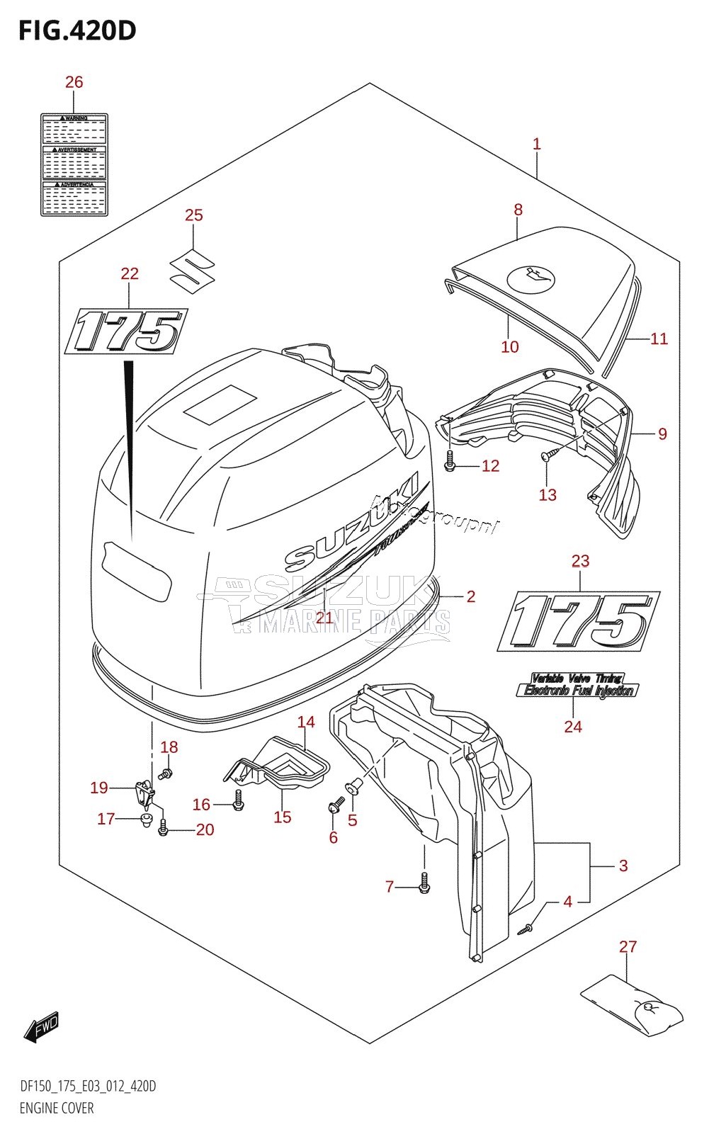 ENGINE COVER (DF175Z:E03)