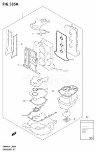 DF40A From 04003F-110001 (E01)  2011 drawing OPT:GASKET SET