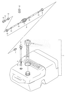 DT65 From 06502-908928 ()  1989 drawing FUEL TANK(PLASTIC)