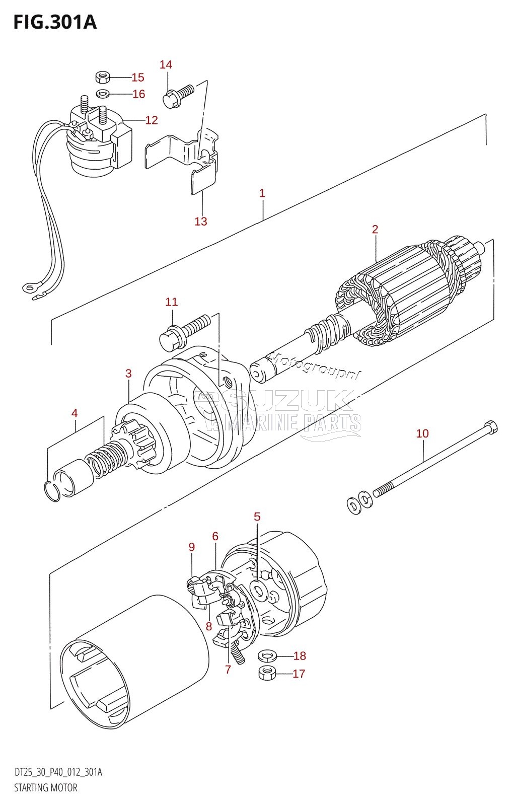 STARTING MOTOR (DT30:P40)