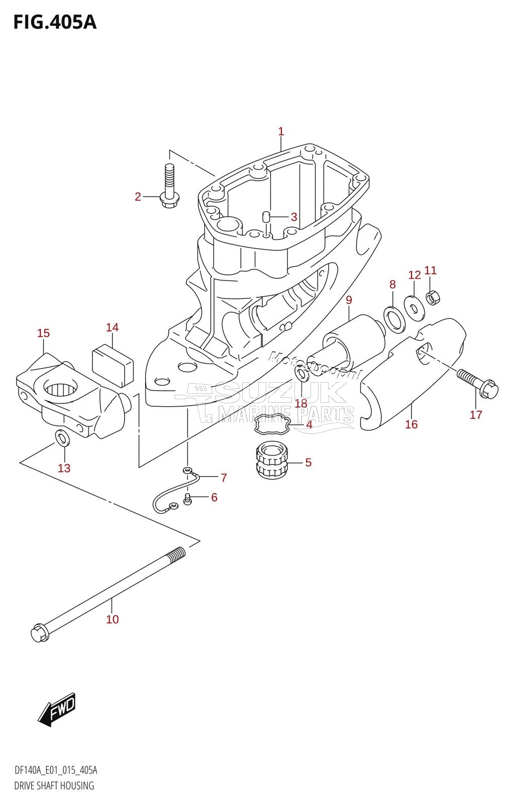 DRIVE SHAFT HOUSING (DF100AT:E01)