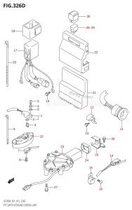 DF250A From 25003P-310001 (E01 E40)  2013 drawing PTT SWITCH /​ ENGINE CONTROL UNIT (DF250A:E40)