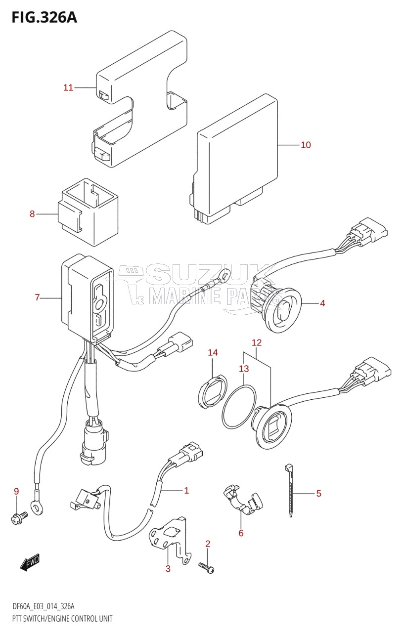 PTT SWITCH / ENGINE CONTROL UNIT (DF40A)