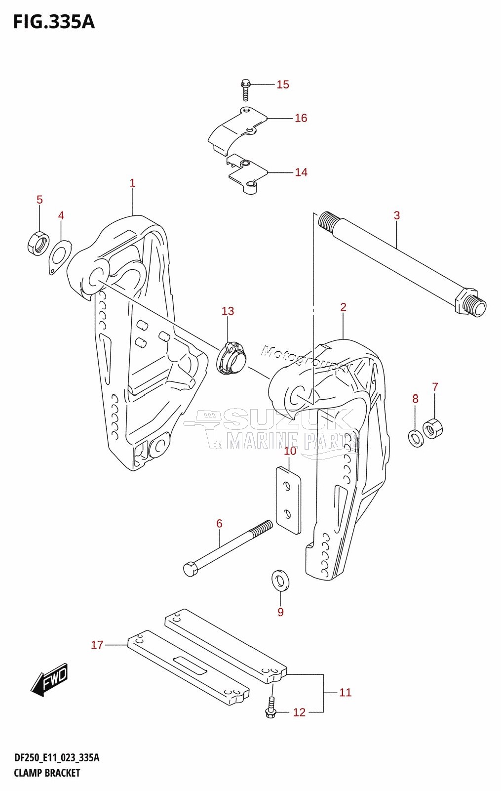 CLAMP BRACKET (L-TRANSOM)