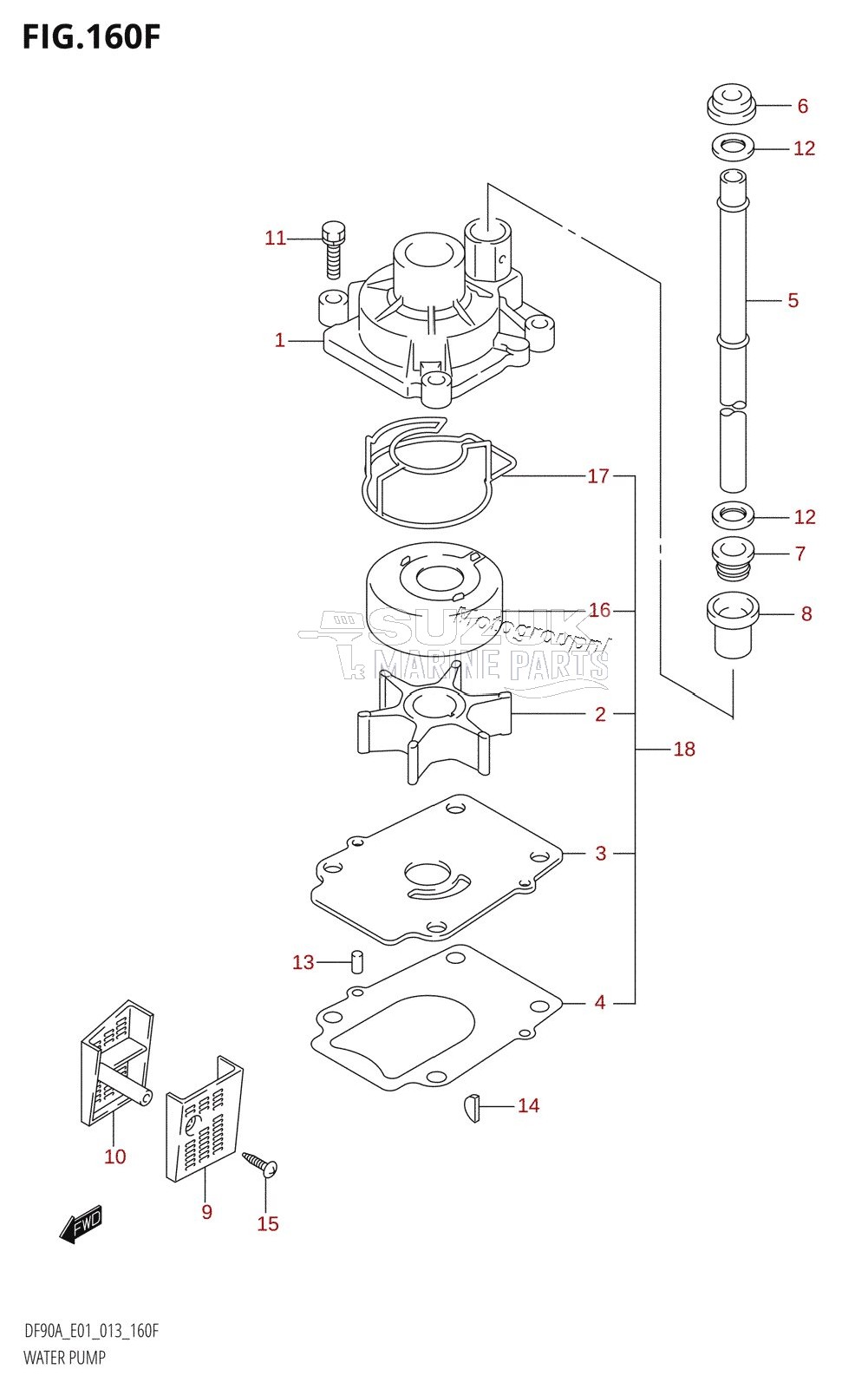 WATER PUMP (DF80A:E40)