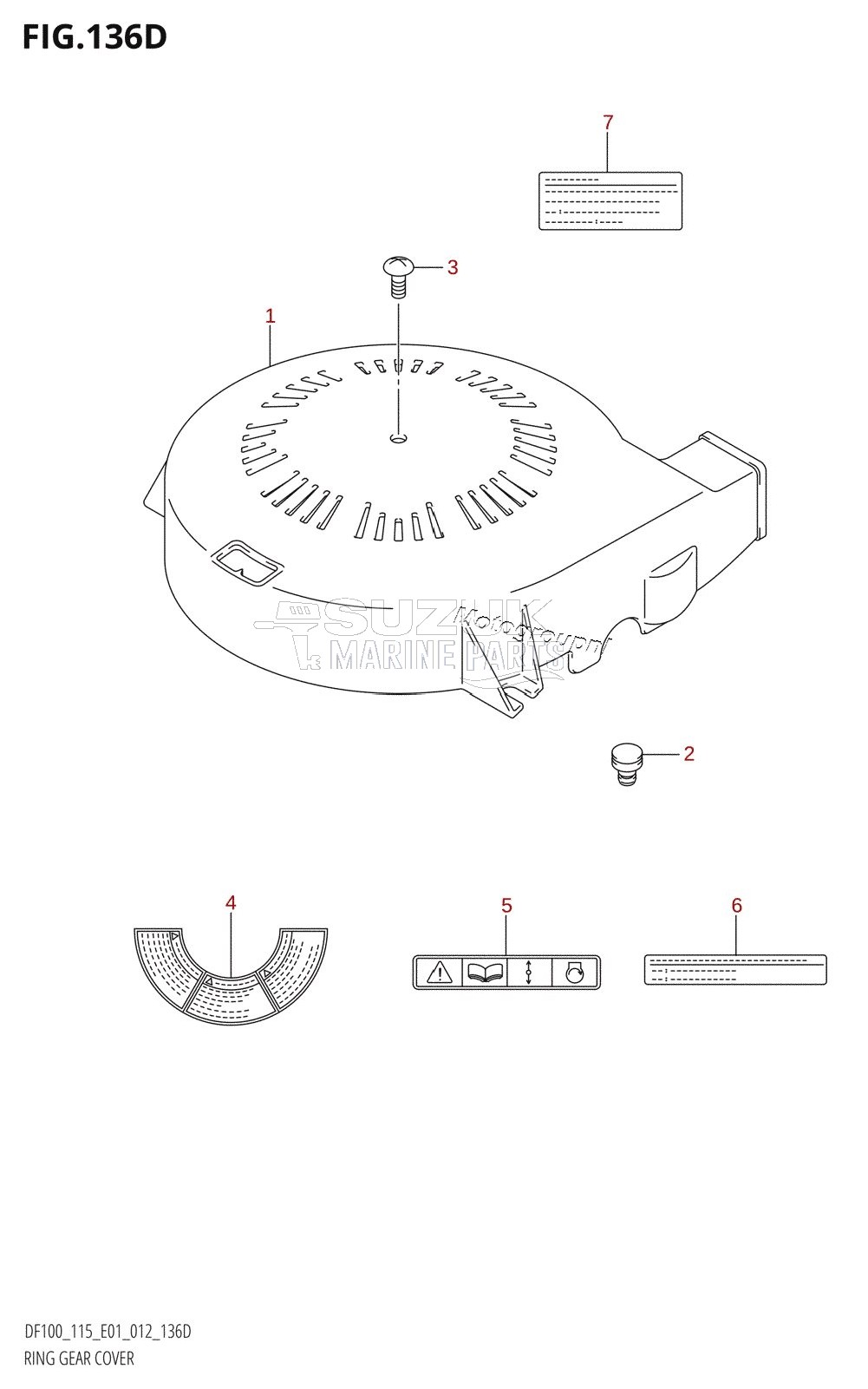 RING GEAR COVER (DF115T:E40)