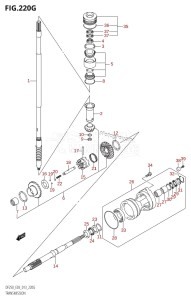 DF250ST From 25004F-310001 (E03)  2013 drawing TRANSMISSION (DF250ST:E03)