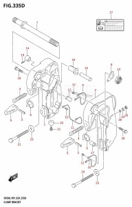 DF9.9B From 00995F-440001 (P01)  2024 drawing CLAMP BRACKET (DF15AT,DF20AT,DF20ATH)