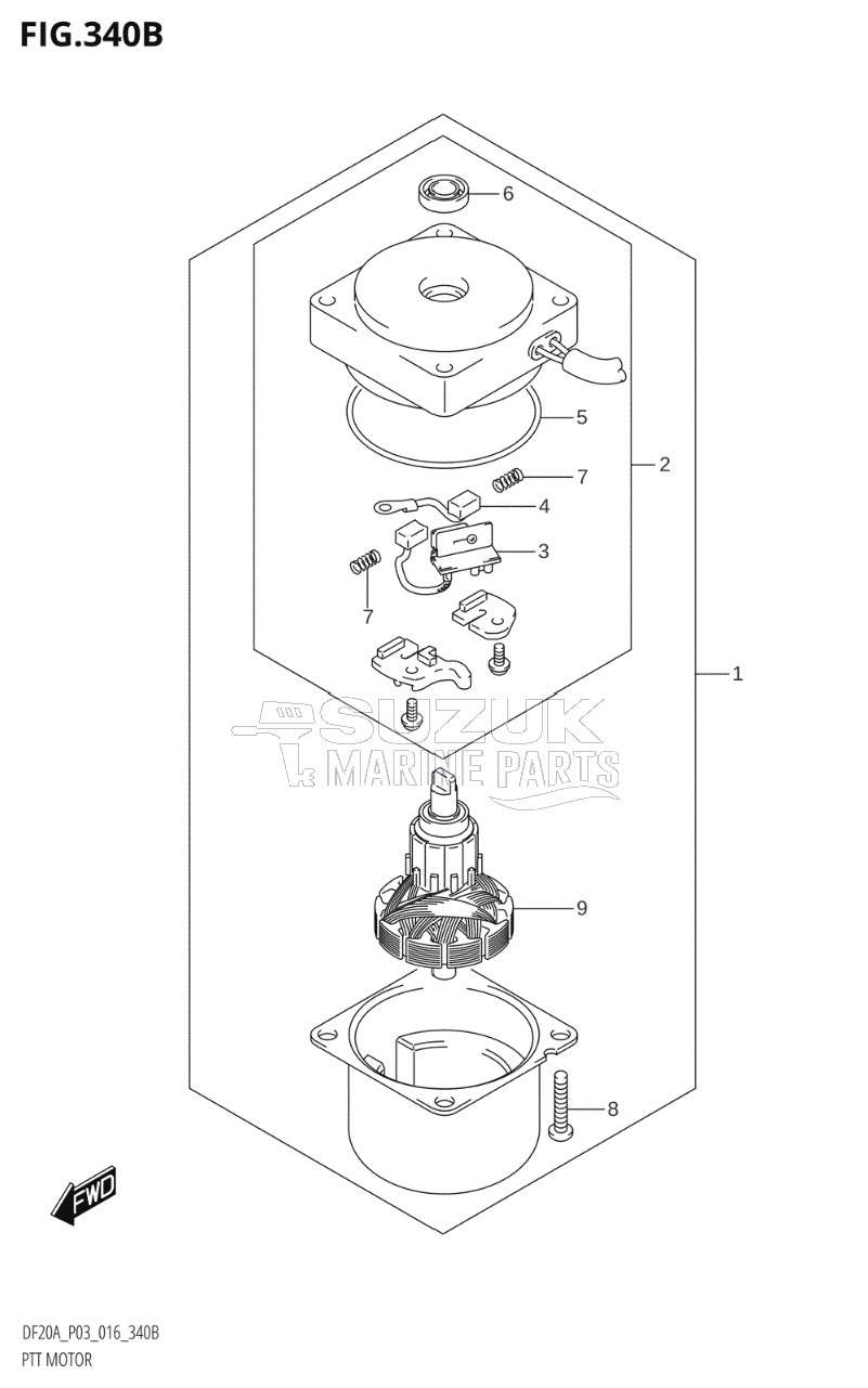 PTT MOTOR (DF9.9BTH:P03)