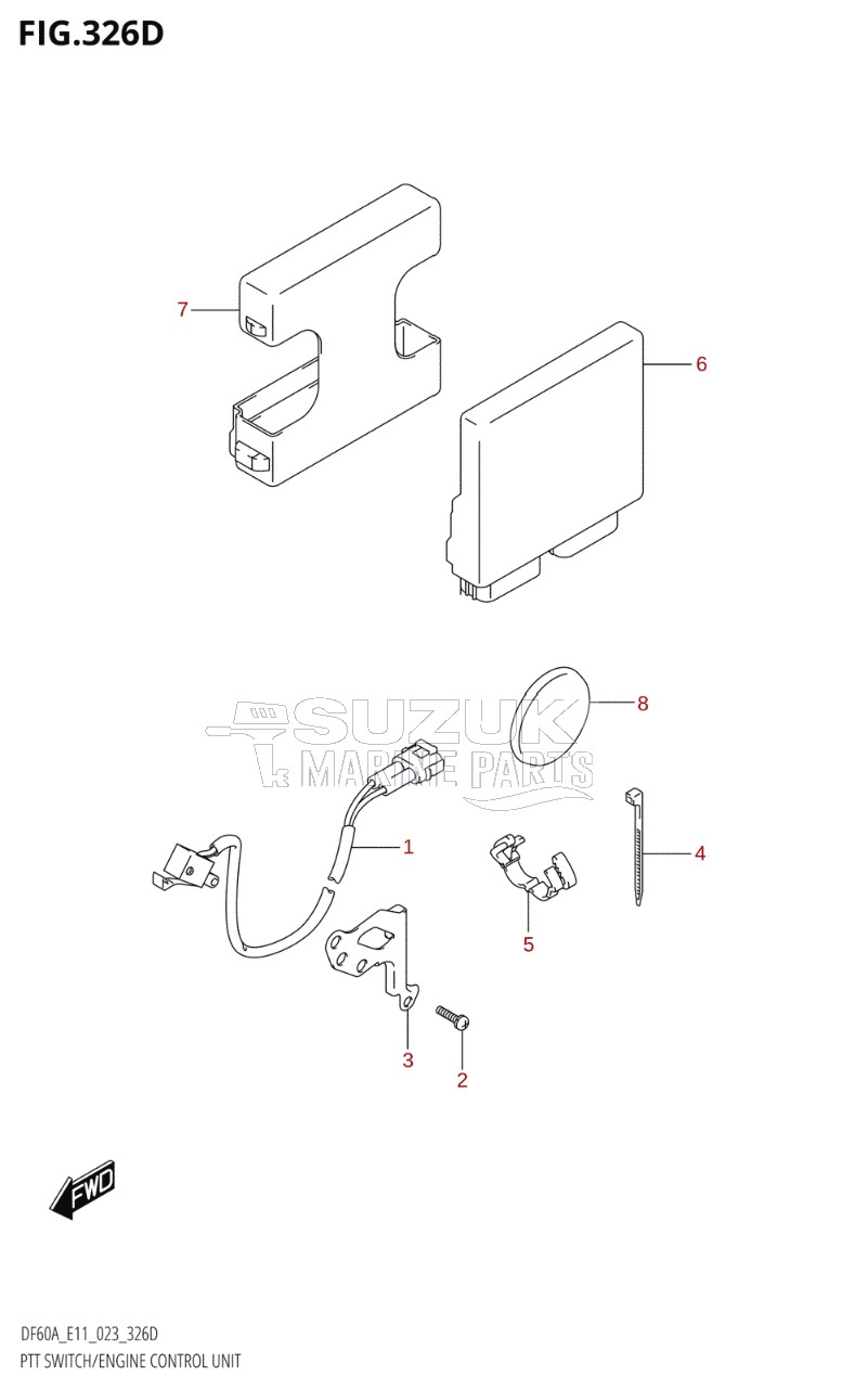 PTT SWITCH / ENGINE CONTROL UNIT ((DF40AQH,DF60AQH):023)