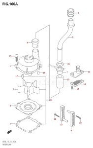 DF115T From 11501F-371001 (E03)  2003 drawing WATER PUMP (K1,K2,K3,K4,K5,K6)