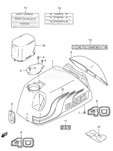 DT40 From 04004K-110001 ()  2011 drawing ENGINE COVER