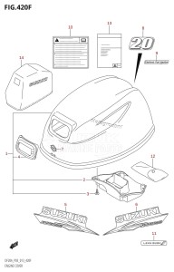 DF15A From 01504F-310001 (P03)  2013 drawing ENGINE COVER (DF20AR:P03)