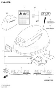 00995F-810001 (2018) 9.9hp P03-U.S.A (DF9.9B  DF9.9BT  DF9.9BTH) DF9.9B drawing ENGINE COVER (DF9.9BT,DF9.9BTH)