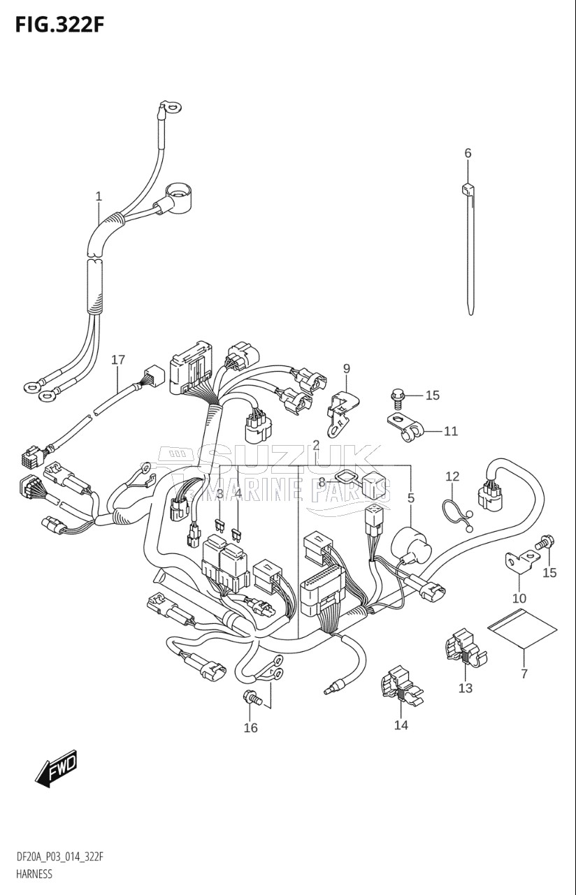 HARNESS (DF15AR:P03)