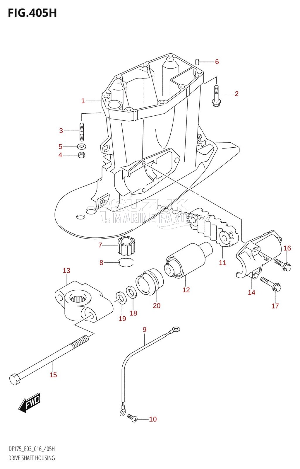 DRIVE SHAFT HOUSING (DF175ZG:E03)