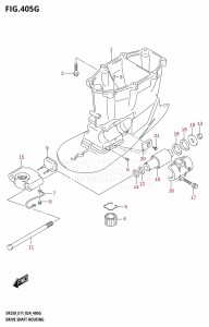 DF250T From 25003F-440001 (E11 - E40 E03)  2024 drawing DRIVE SHAFT HOUSING (DF250ST:X-TRANSOM)