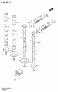 DF225T From 22503F-240001 (E40)  2022 drawing CAMSHAFT ((DF225T,DF225Z):(022,023))