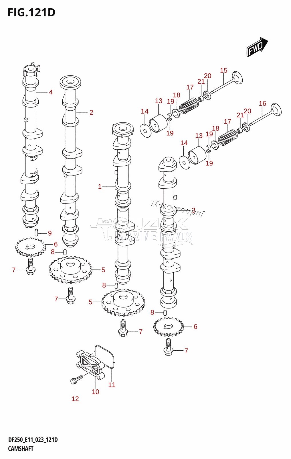 CAMSHAFT ((DF225T,DF225Z):(022,023))