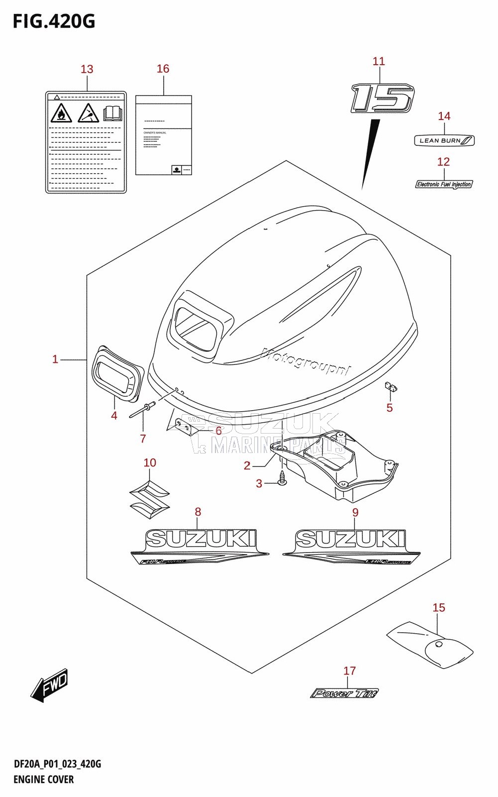 ENGINE COVER ((DF15A,DF15AR,DF15AT):021)