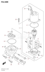 DF140AZ From 14003Z-510001 (E01 E40)  2015 drawing PTT MOTOR (DF115AZ:E40)