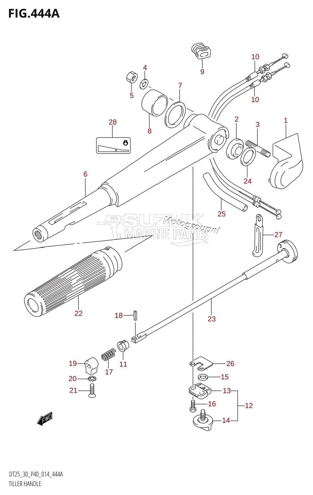 TILLER HANDLE (DT25K:P36)