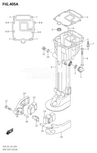 00994F-340001 (2023) 9.9hp P01-Gen. Export 1 (DF9.9A) DF9.9A drawing DRIVE SHAFT HOUSING