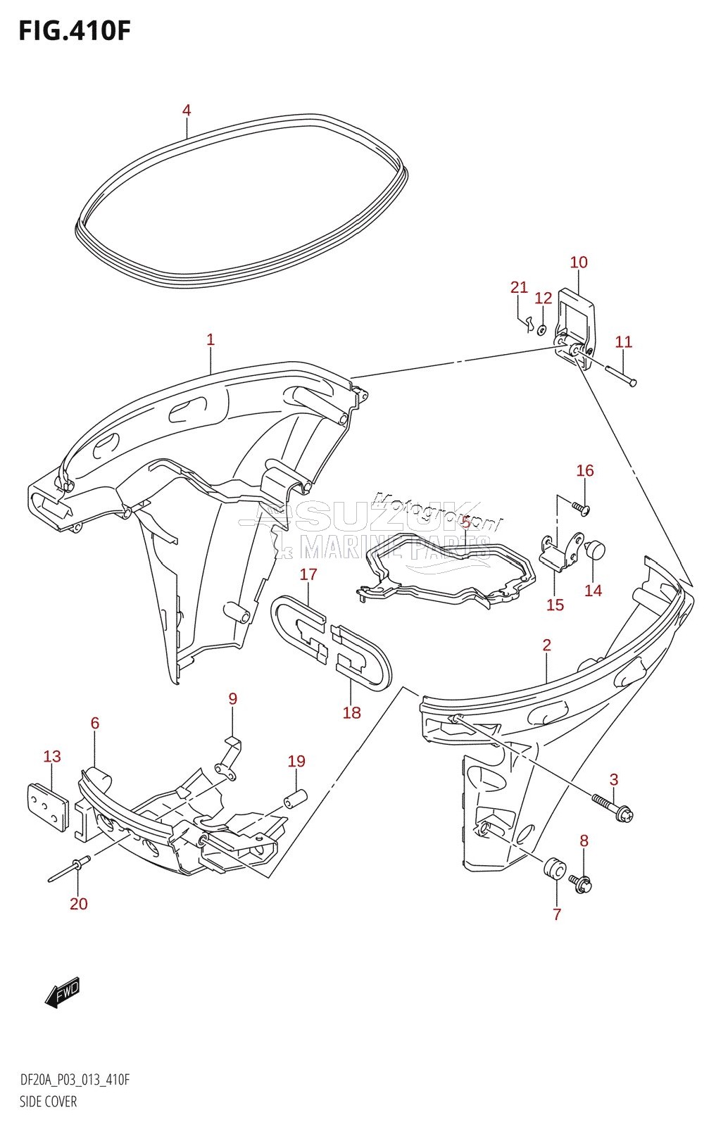 SIDE COVER (DF20AR:P03)