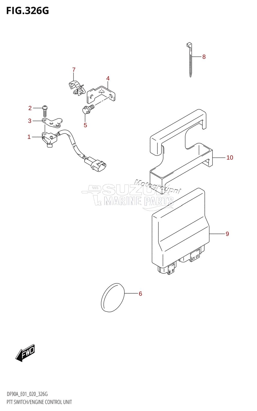 PTT SWITCH /​ ENGINE CONTROL UNIT (DF90AWQH)