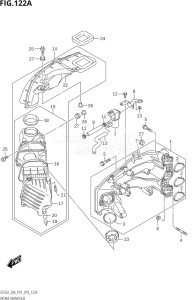 02504F-910001 (2019) 25hp P01-Gen. Export 1 (DF25A  DF25AR  DF25AT  DF25ATH) DF25A drawing INTAKE MANIFOLD (DF25A,DF25AR,DF25AT,DF25ATH)