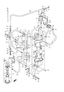 Outboard DF 225 drawing Fuel Pump/Fuel Vapor Separator (2004 to 2010)